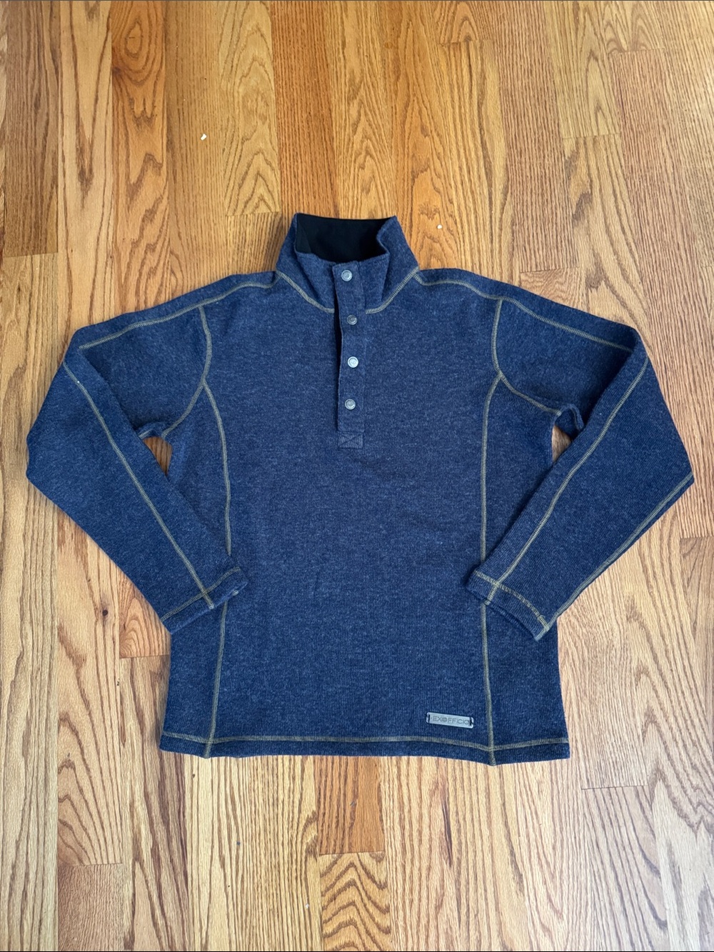 Exofficio Men's Navy Zip-Up Pullover with Contrast Stitching